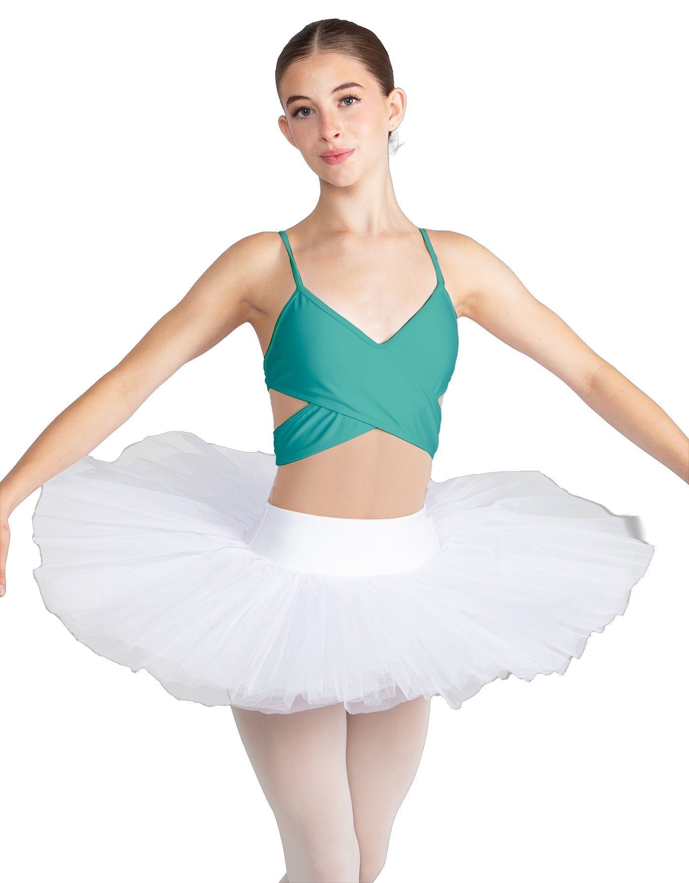 Solid Lycra Criss Cross Mesh Cut Outs Leotard