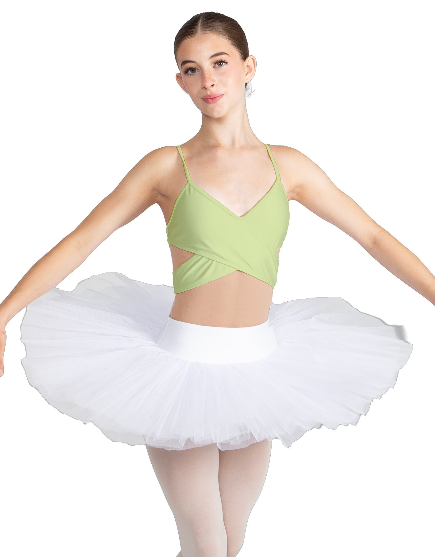 Solid Lycra Criss Cross Mesh Cut Outs Leotard