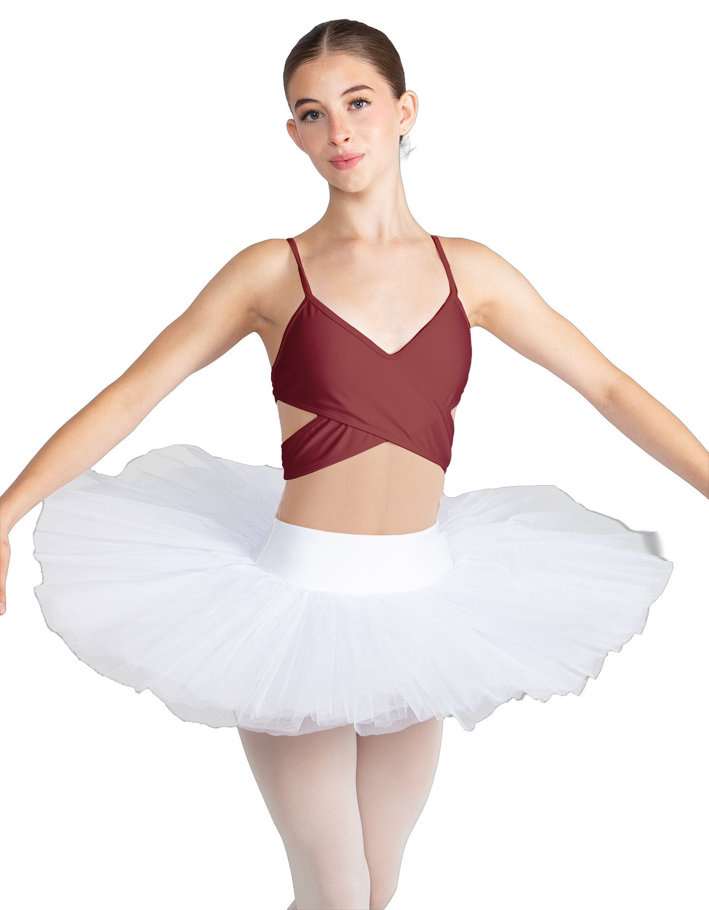 Solid Lycra Criss Cross Mesh Cut Outs Leotard