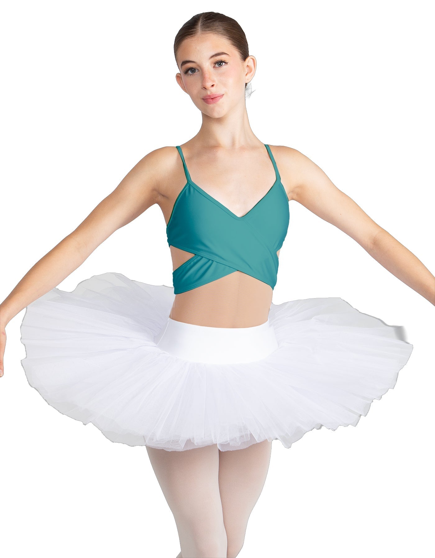 Solid Lycra Criss Cross Mesh Cut Outs Leotard