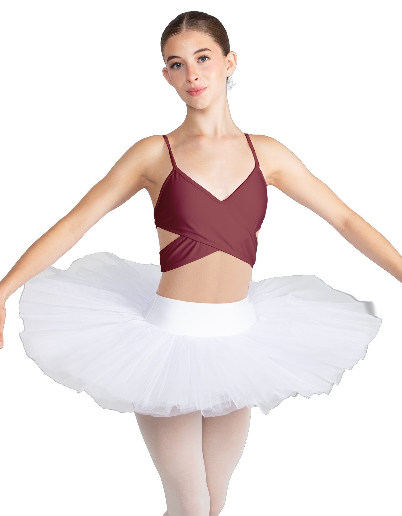 Solid Lycra Criss Cross Mesh Cut Outs Leotard