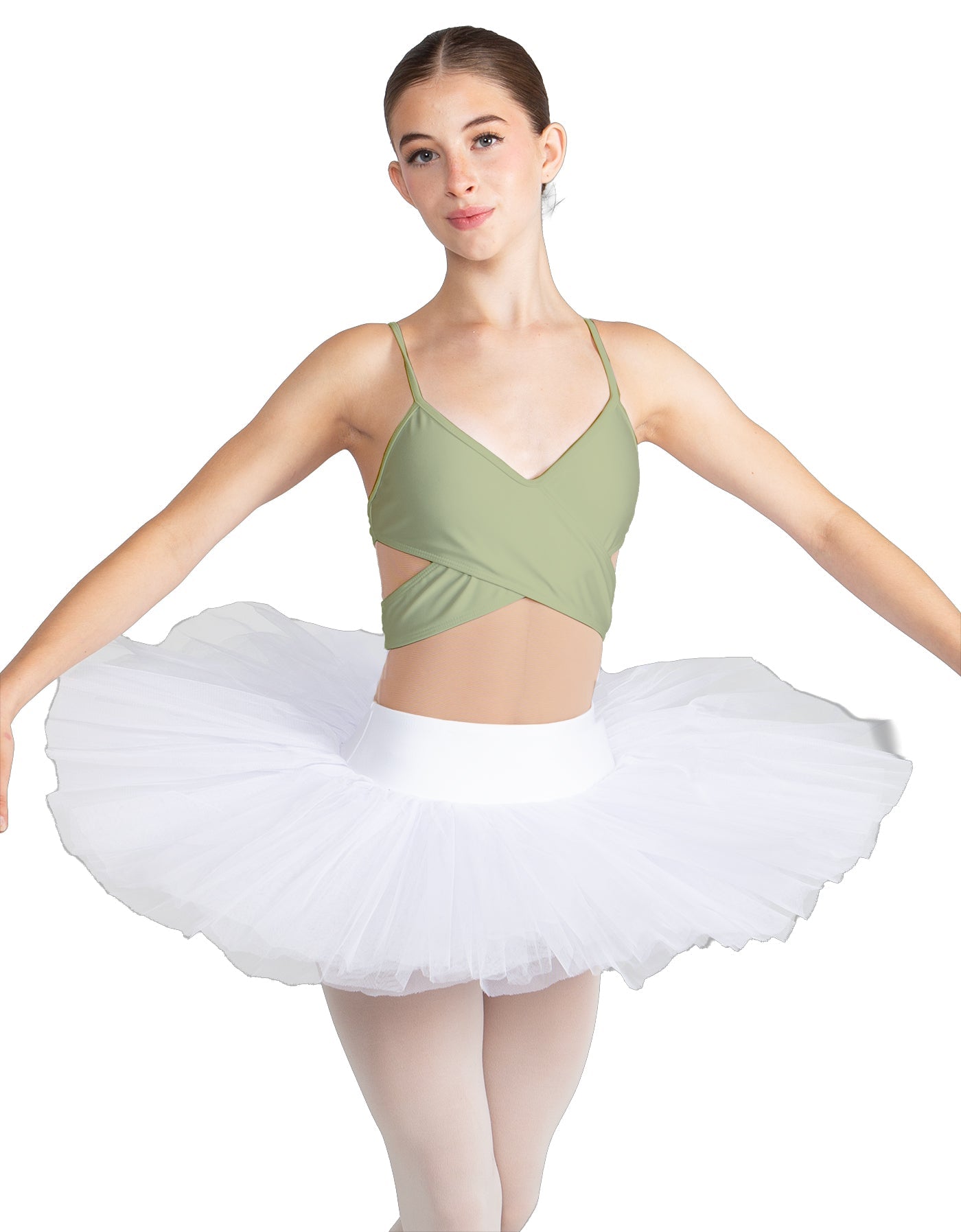 Solid Lycra Criss Cross Mesh Cut Outs Leotard