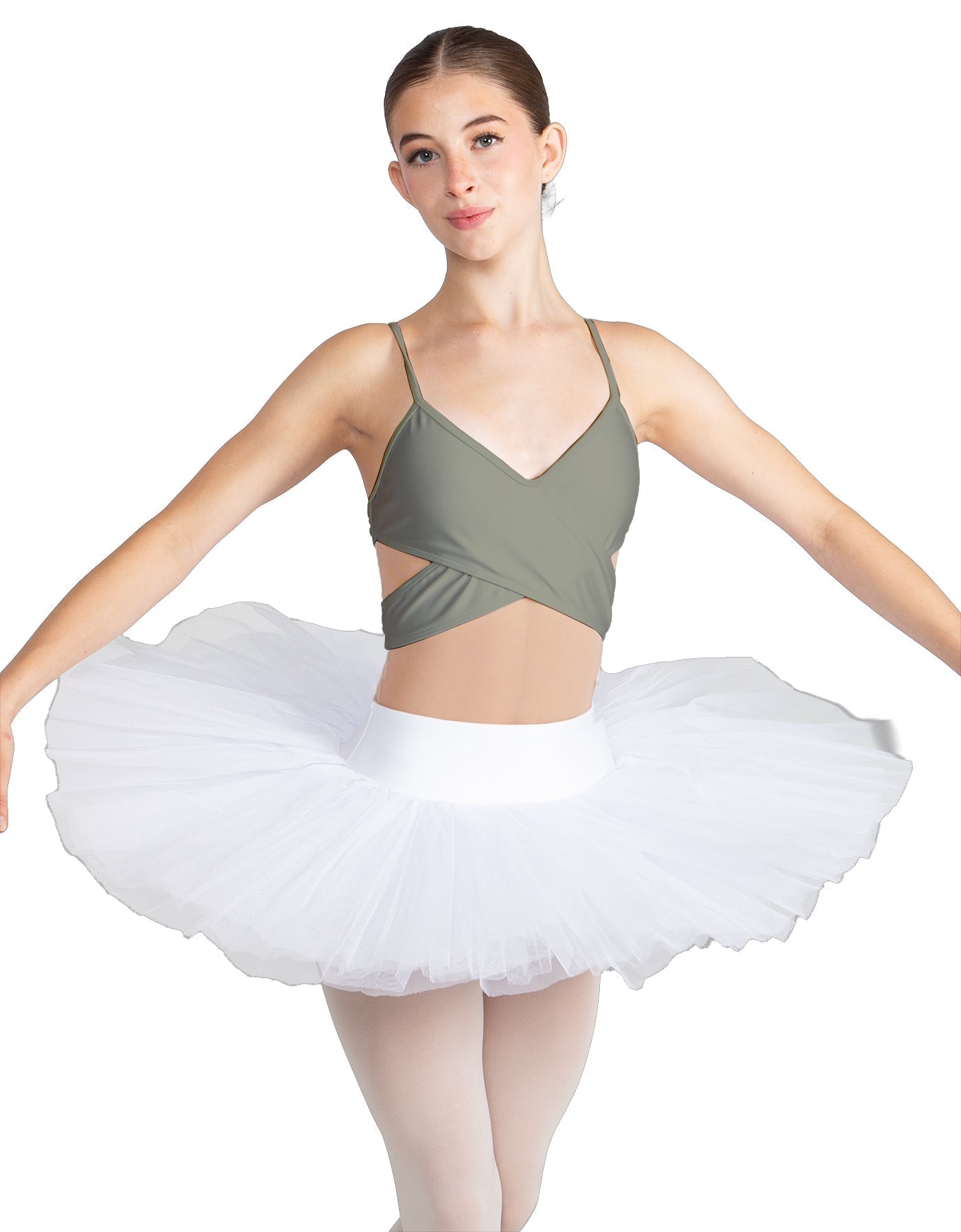 Solid Lycra Criss Cross Mesh Cut Outs Leotard