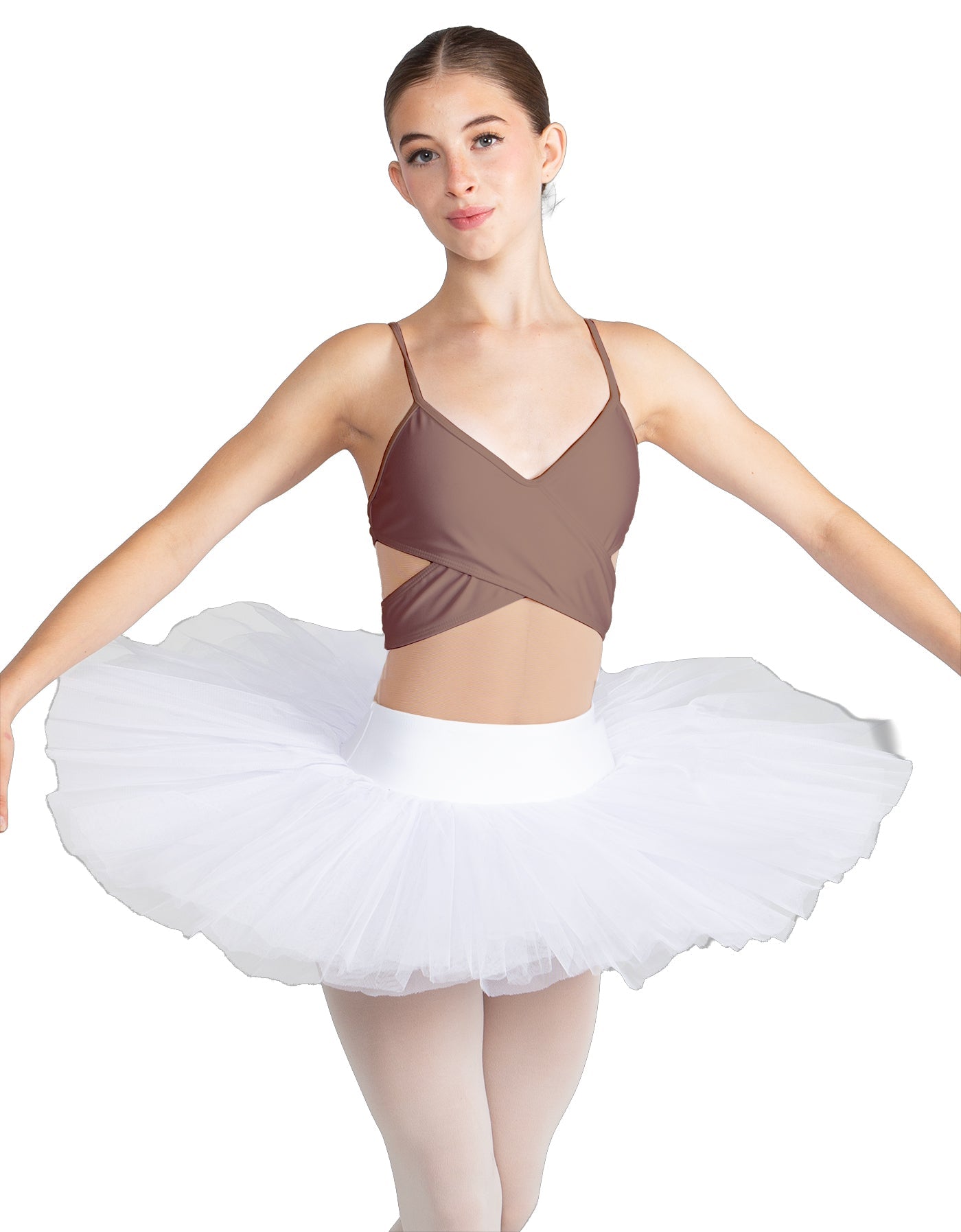 Solid Lycra Criss Cross Mesh Cut Outs Leotard