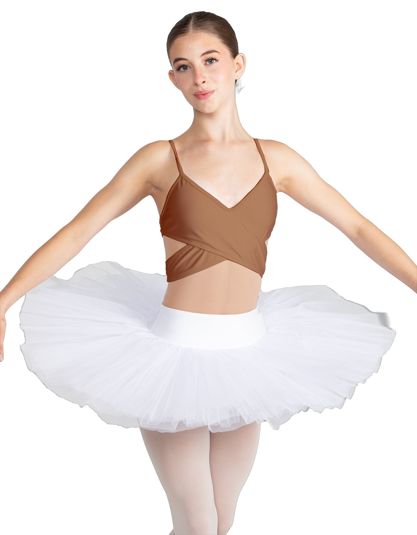 Solid Lycra Criss Cross Mesh Cut Outs Leotard
