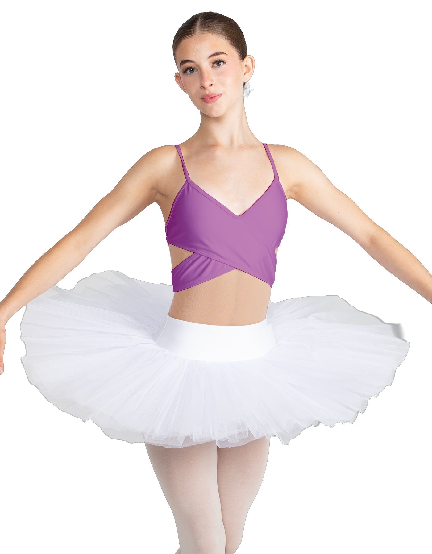 Solid Lycra Criss Cross Mesh Cut Outs Leotard