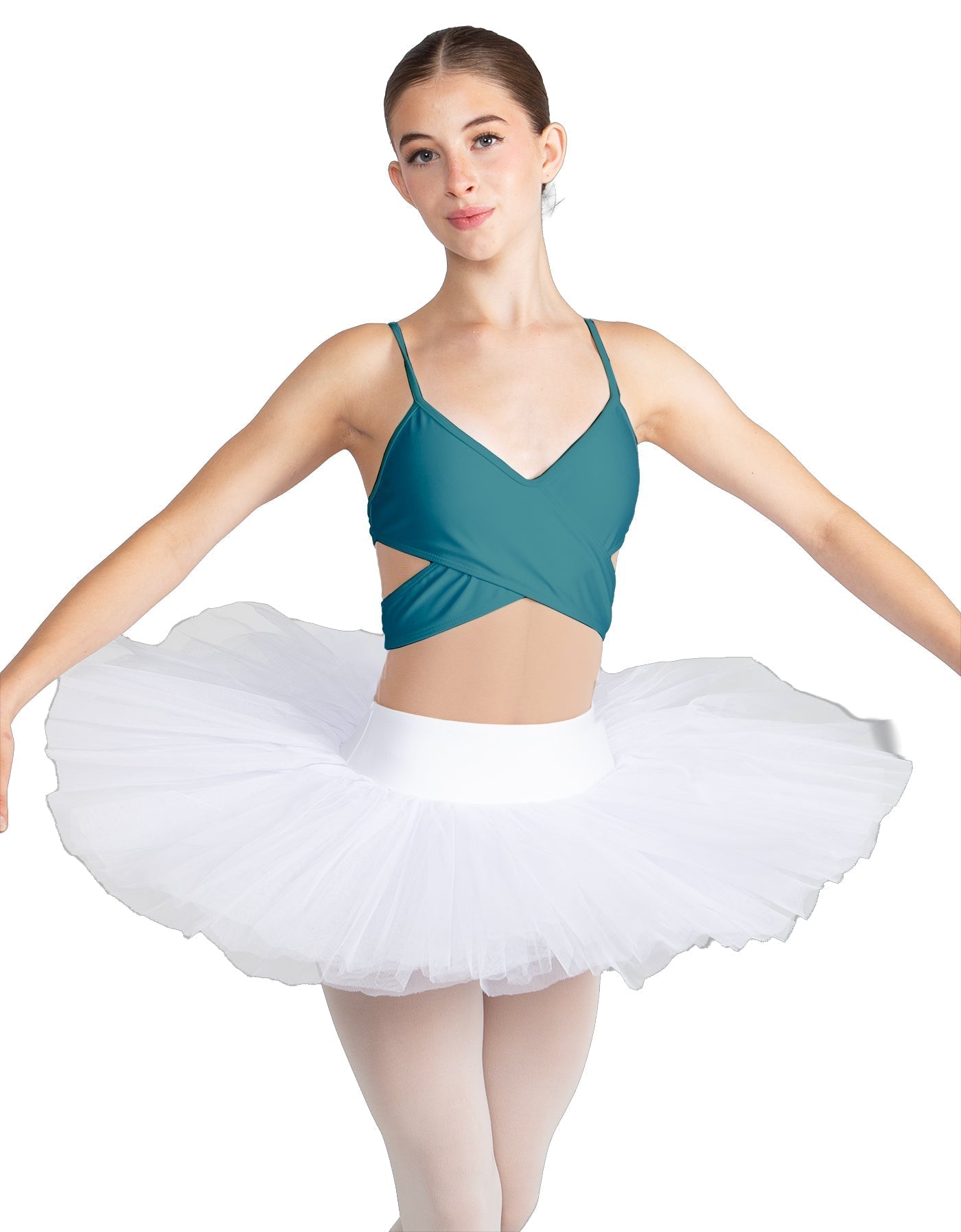 Solid Lycra Criss Cross Mesh Cut Outs Leotard