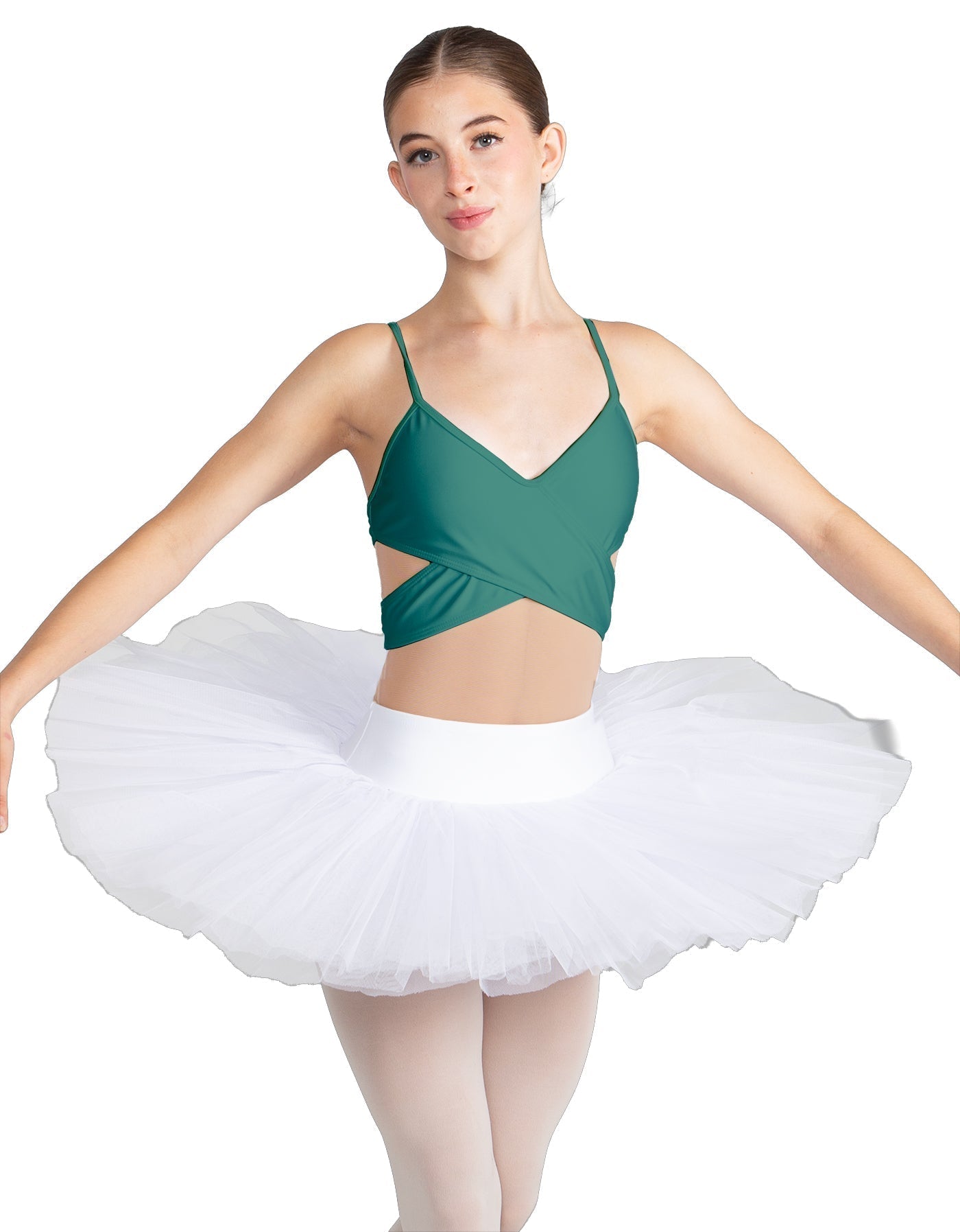 Solid Lycra Criss Cross Mesh Cut Outs Leotard