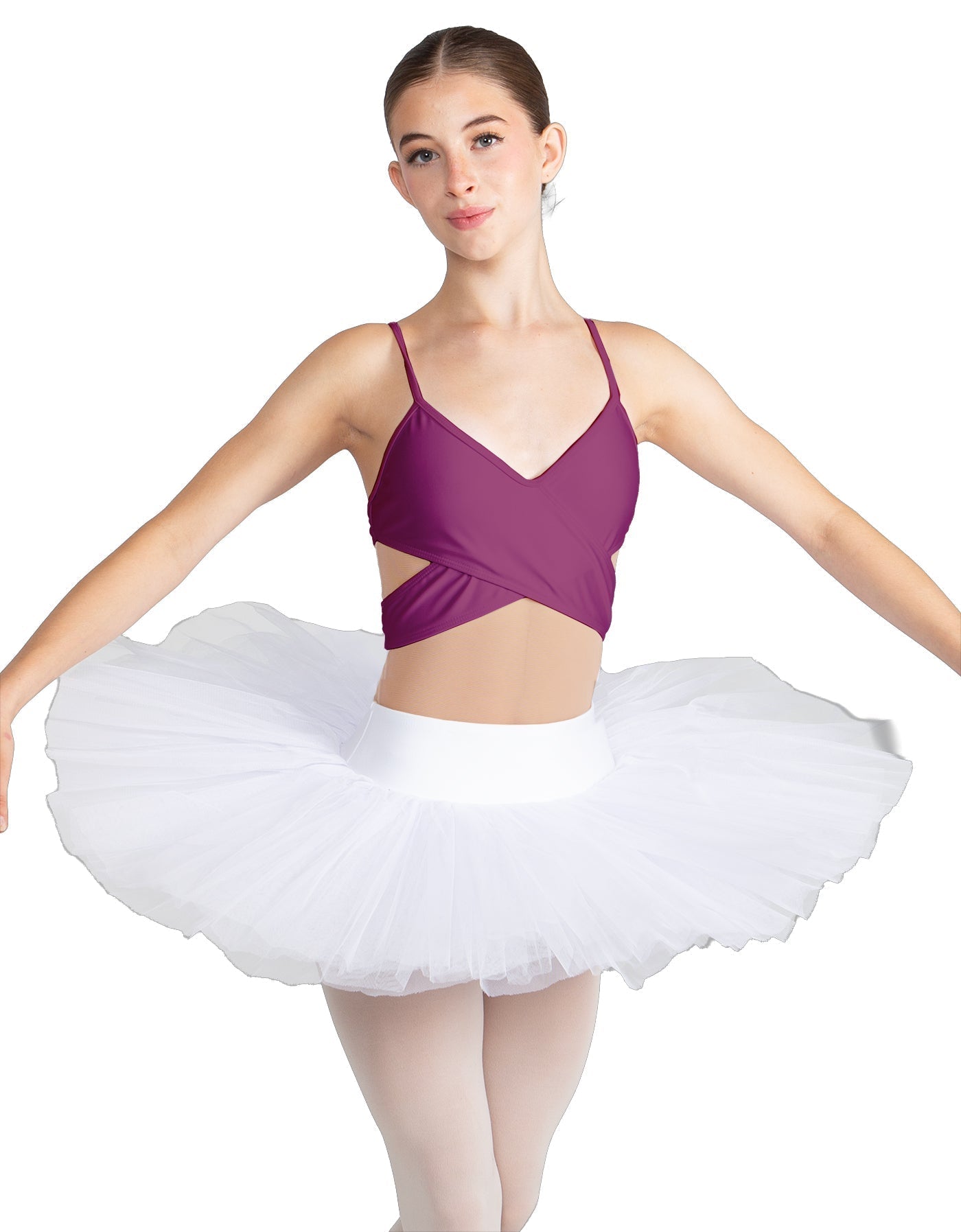 Solid Lycra Criss Cross Mesh Cut Outs Leotard