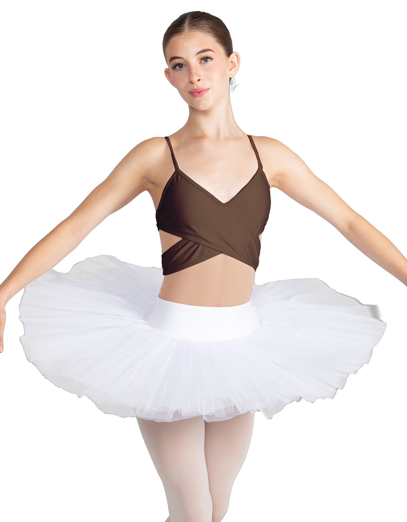 Solid Lycra Criss Cross Mesh Cut Outs Leotard