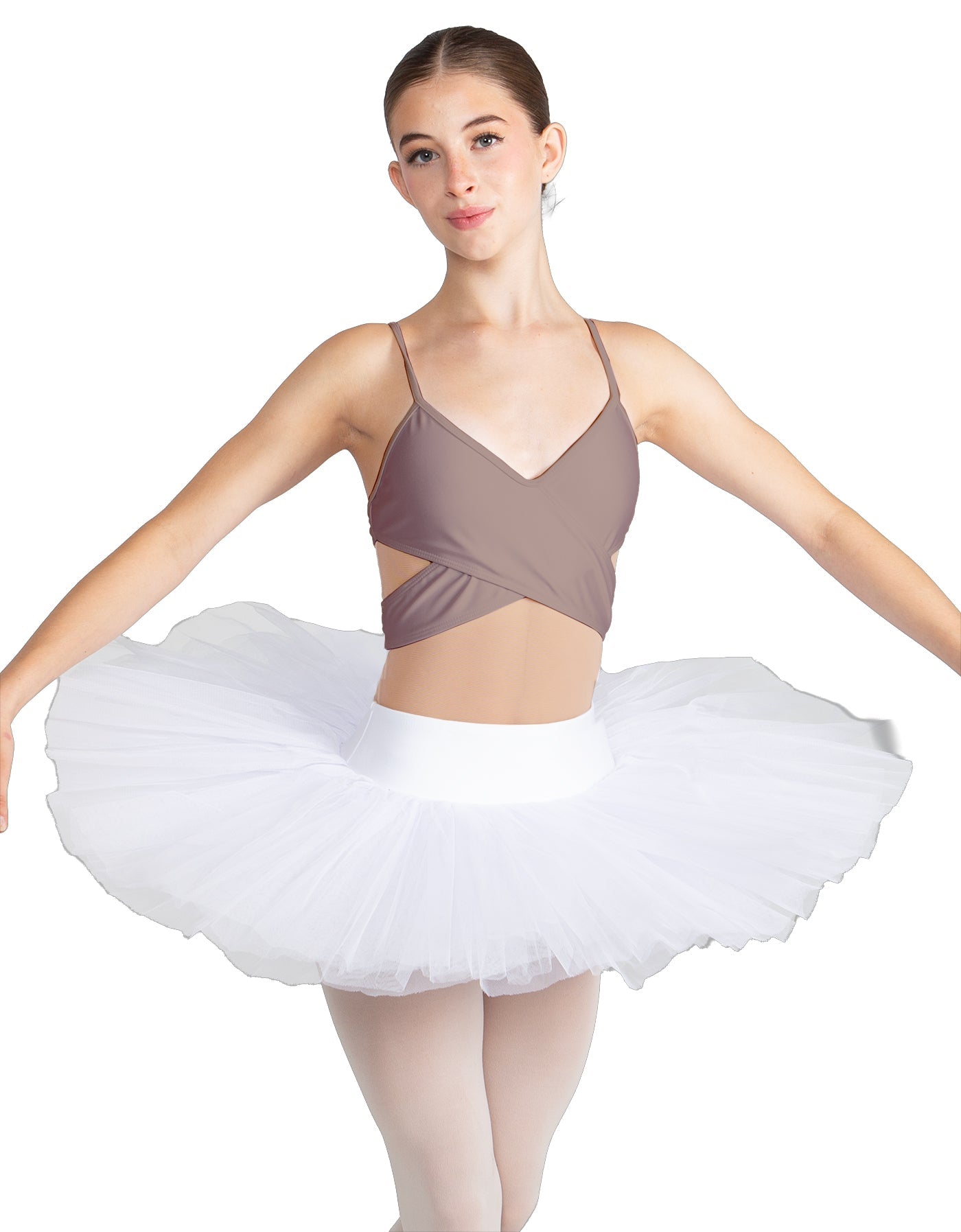 Solid Lycra Criss Cross Mesh Cut Outs Leotard
