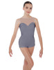 Solid Lycra Mesh Sweetheart Biketard