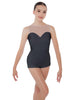Solid Lycra Mesh Sweetheart Biketard