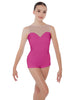 Solid Lycra Mesh Sweetheart Biketard