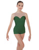 Solid Lycra Mesh Sweetheart Biketard