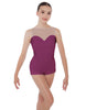 Solid Lycra Mesh Sweetheart Biketard