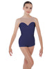 Solid Lycra Mesh Sweetheart Biketard