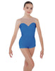 Solid Lycra Mesh Sweetheart Biketard