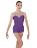 Solid Lycra Mesh Sweetheart Biketard