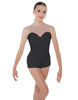 Solid Lycra Mesh Sweetheart Biketard