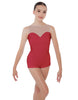 Solid Lycra Mesh Sweetheart Biketard