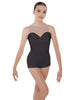 Solid Lycra Mesh Sweetheart Biketard