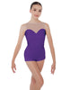 Solid Lycra Mesh Sweetheart Biketard