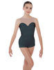 Solid Lycra Mesh Sweetheart Biketard
