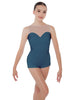 Solid Lycra Mesh Sweetheart Biketard