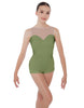 Solid Lycra Mesh Sweetheart Biketard