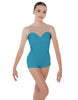 Solid Lycra Mesh Sweetheart Biketard