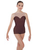 Solid Lycra Mesh Sweetheart Biketard