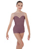 Solid Lycra Mesh Sweetheart Biketard