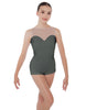 Solid Lycra Mesh Sweetheart Biketard