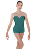 Solid Lycra Mesh Sweetheart Biketard