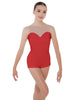 Solid Lycra Mesh Sweetheart Biketard