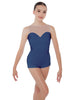 Solid Lycra Mesh Sweetheart Biketard