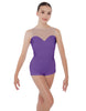 Solid Lycra Mesh Sweetheart Biketard