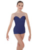 Solid Lycra Mesh Sweetheart Biketard