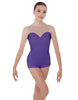 Solid Lycra Mesh Sweetheart Biketard