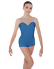 Solid Lycra Mesh Sweetheart Biketard