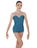 Solid Lycra Mesh Sweetheart Biketard