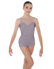 Solid Lycra Mesh Sweetheart Biketard