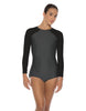 Solid Lycra LS Raglan Keyhole Back Biketard