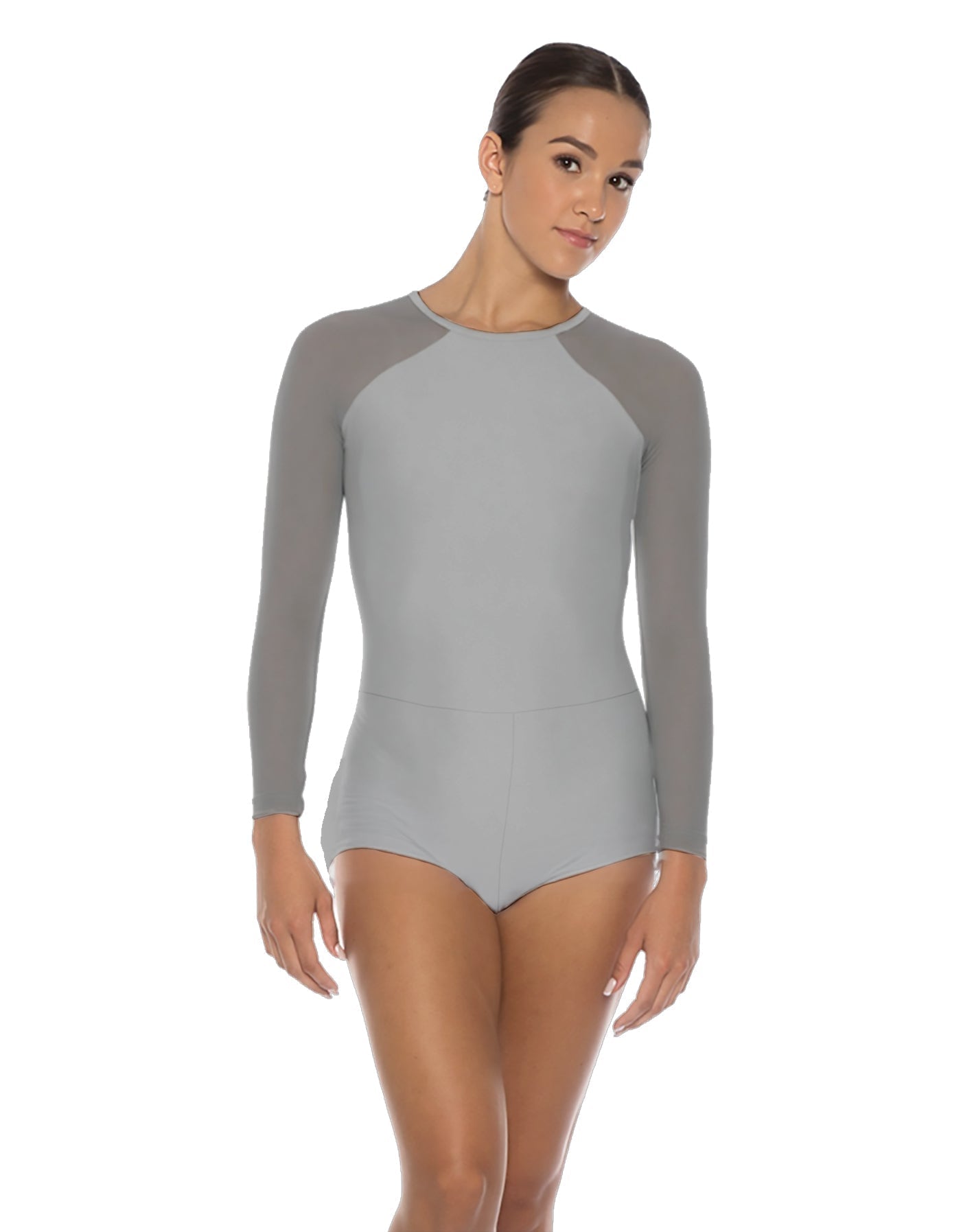 Solid Lycra LS Raglan Keyhole Back Biketard