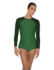 Solid Lycra LS Raglan Keyhole Back Biketard