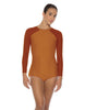 Solid Lycra LS Raglan Keyhole Back Biketard