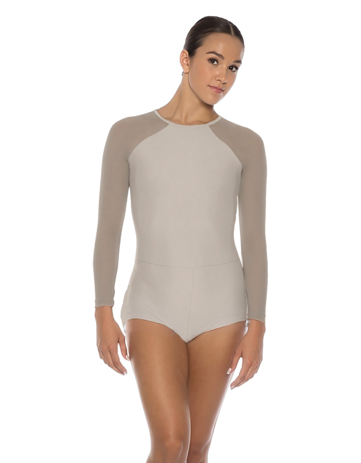 Solid Lycra LS Raglan Keyhole Back Biketard