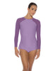 Solid Lycra LS Raglan Keyhole Back Biketard