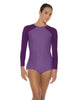 Solid Lycra LS Raglan Keyhole Back Biketard